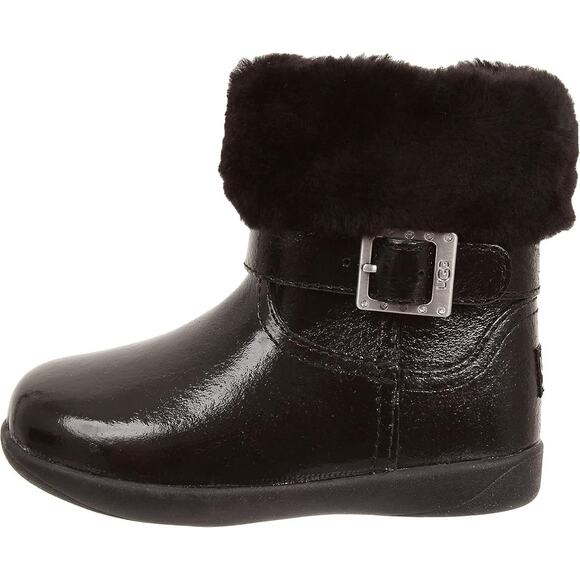 UGG Gemma patent leather boot sz 8.5 Black Patent Leather Uggs - Picture 1 of 9